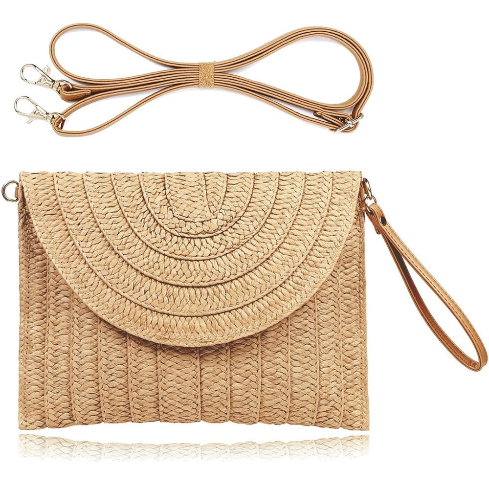 Elegant Tan Woven Women's Bag